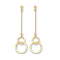 9ct Yellow Gold Circle Drop Earrings