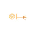 9ct Yellow Gold Tree of Life Stud Earrings