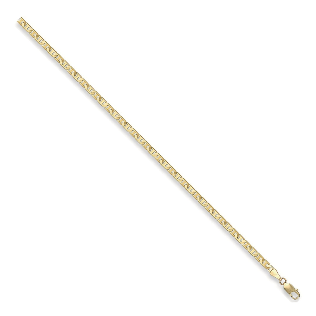 9ct Yellow Gold 3mm Flat Anchor Chain