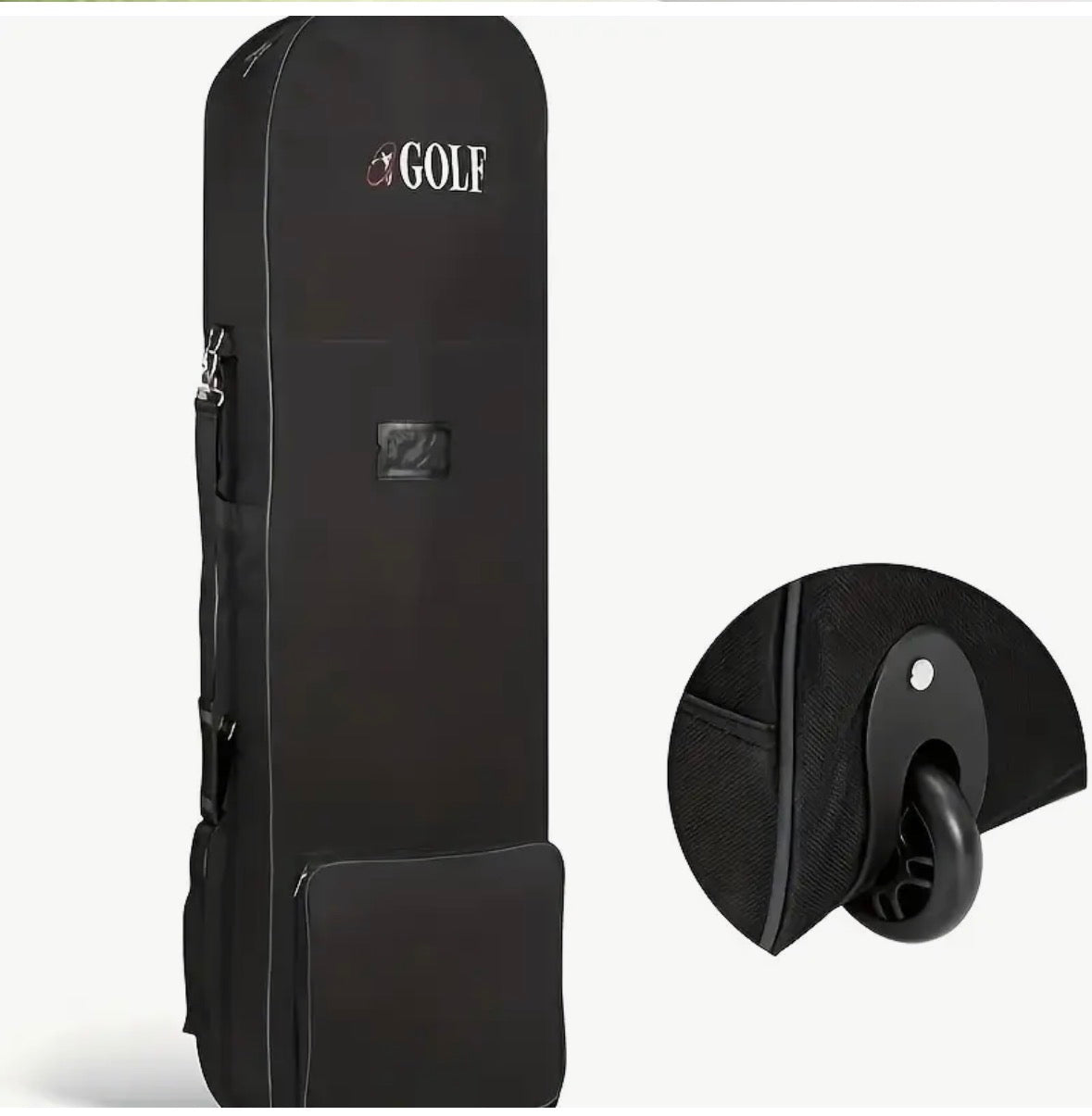 Black Golf Air Travel Bag with Wheels