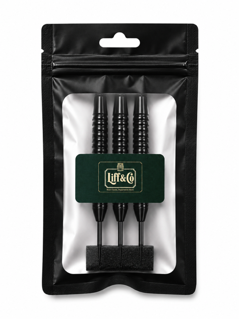 Black Steel Tip Darts – Choice of 9 Integrated Flight Colours