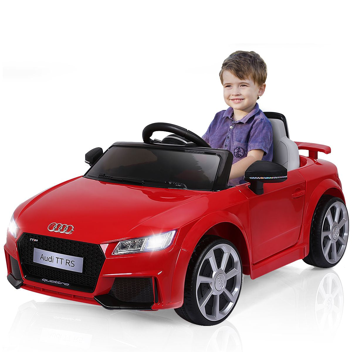 Licensed Audi TTRS 12V Battery-Powered Vehicle with 2 Motors MP3 Music