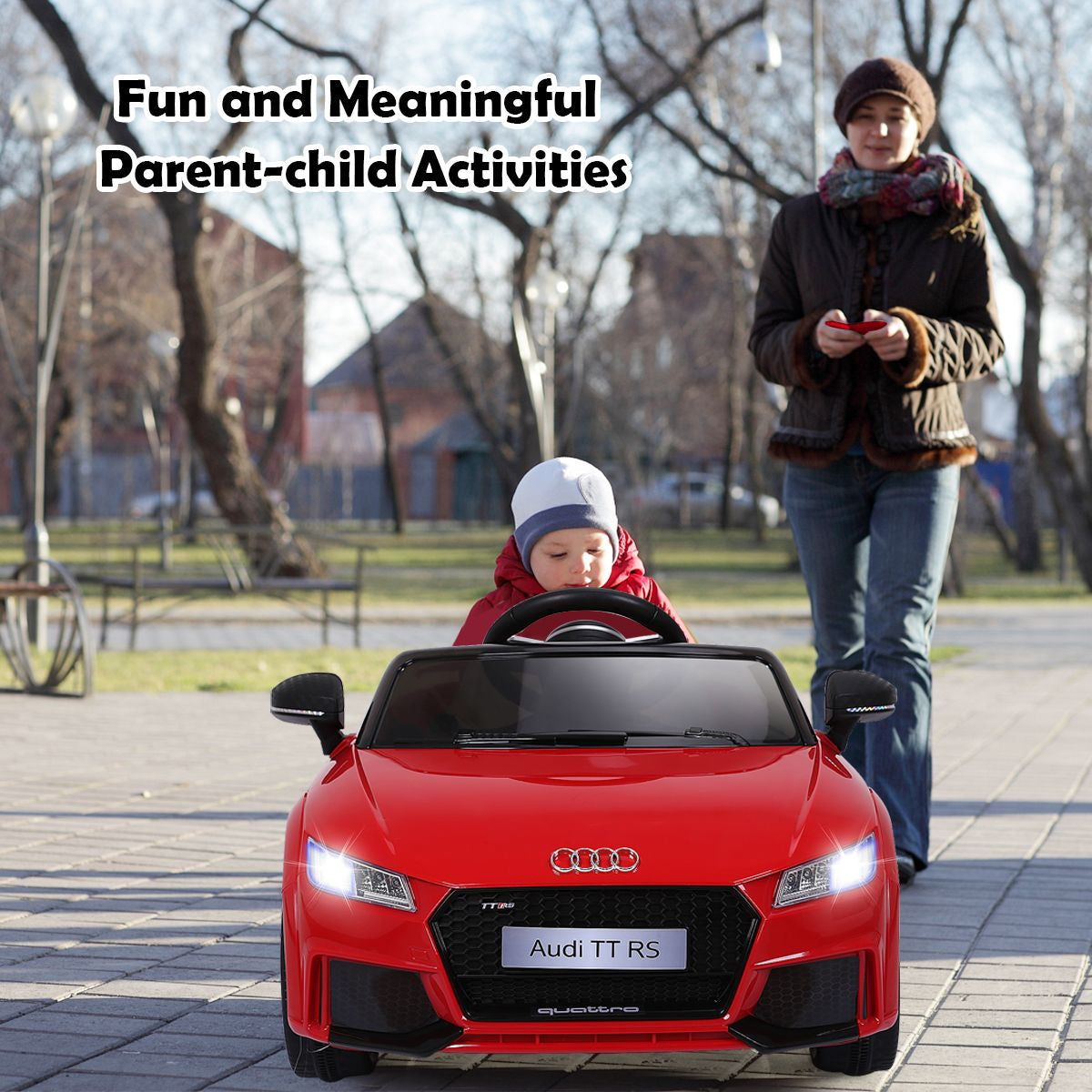 Licensed Audi TTRS 12V Battery-Powered Vehicle with 2 Motors MP3 Music
