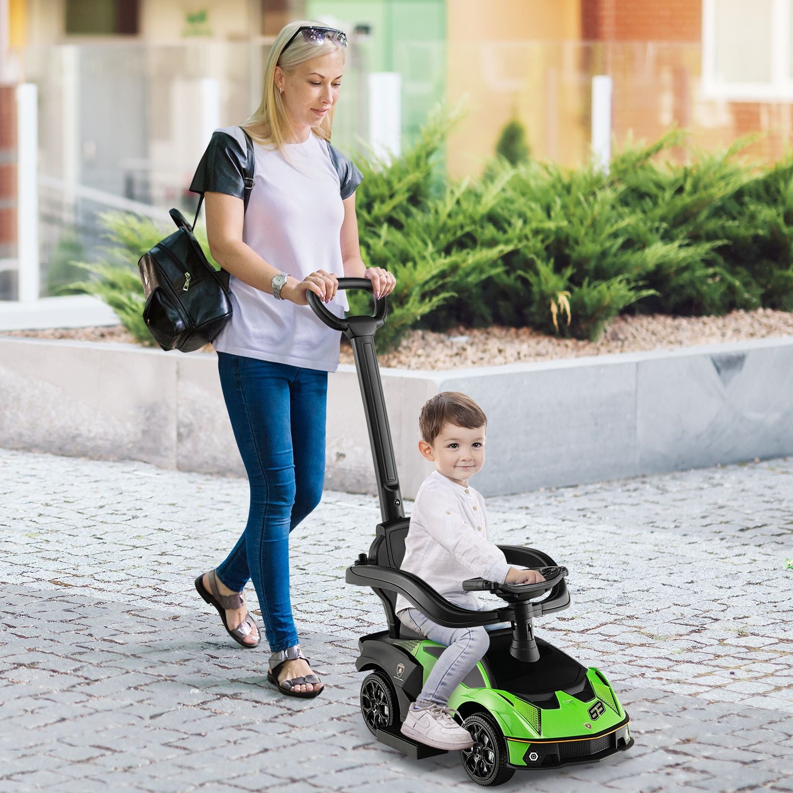 Kids Licensed Lamborghini Ride on Car with Push Handle