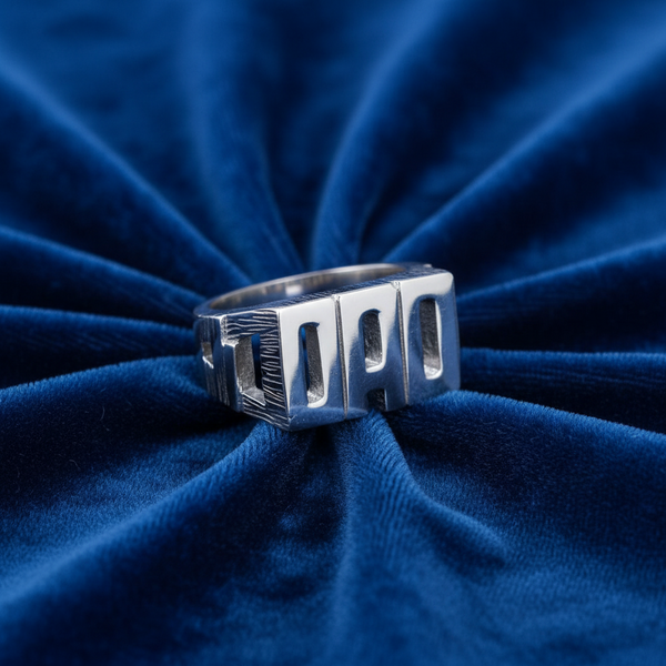 Sterling Silver Men's DAD Ring