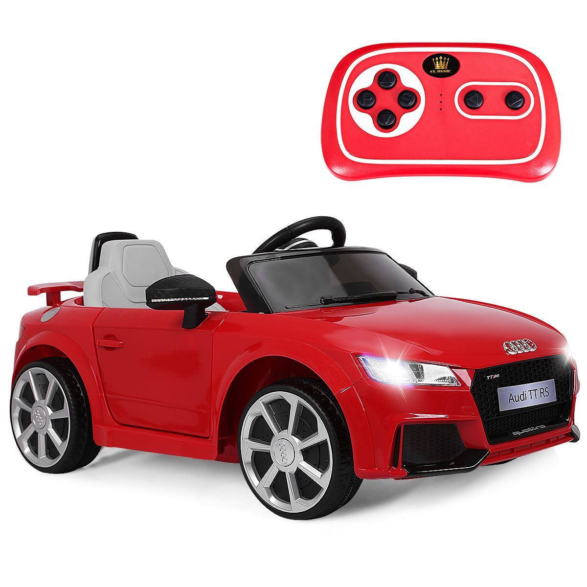 Licensed Audi TTRS 12V Battery-Powered Vehicle with 2 Motors MP3 Music
