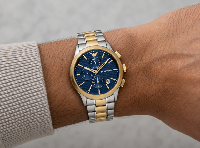Gents Two Toned Emporio Armani AR11579 Paolo Watch – 50% Off