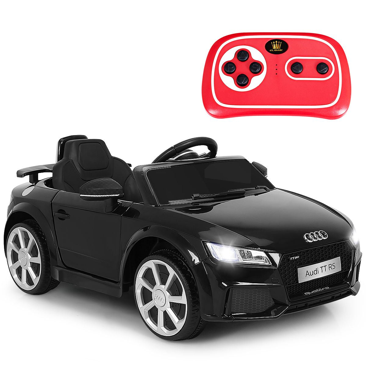 Licensed Audi TTRS 12V Battery-Powered Vehicle with 2 Motors MP3 Music