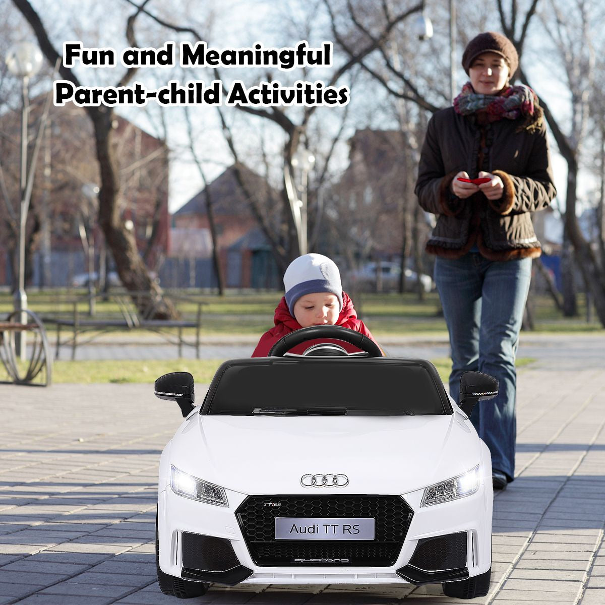 Licensed Audi TTRS 12V Battery-Powered Vehicle with 2 Motors MP3 Music