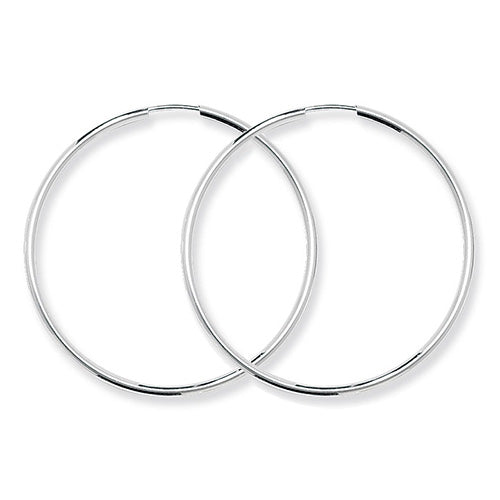 Sterling Silver 43mm Sleeper Hoop Earrings