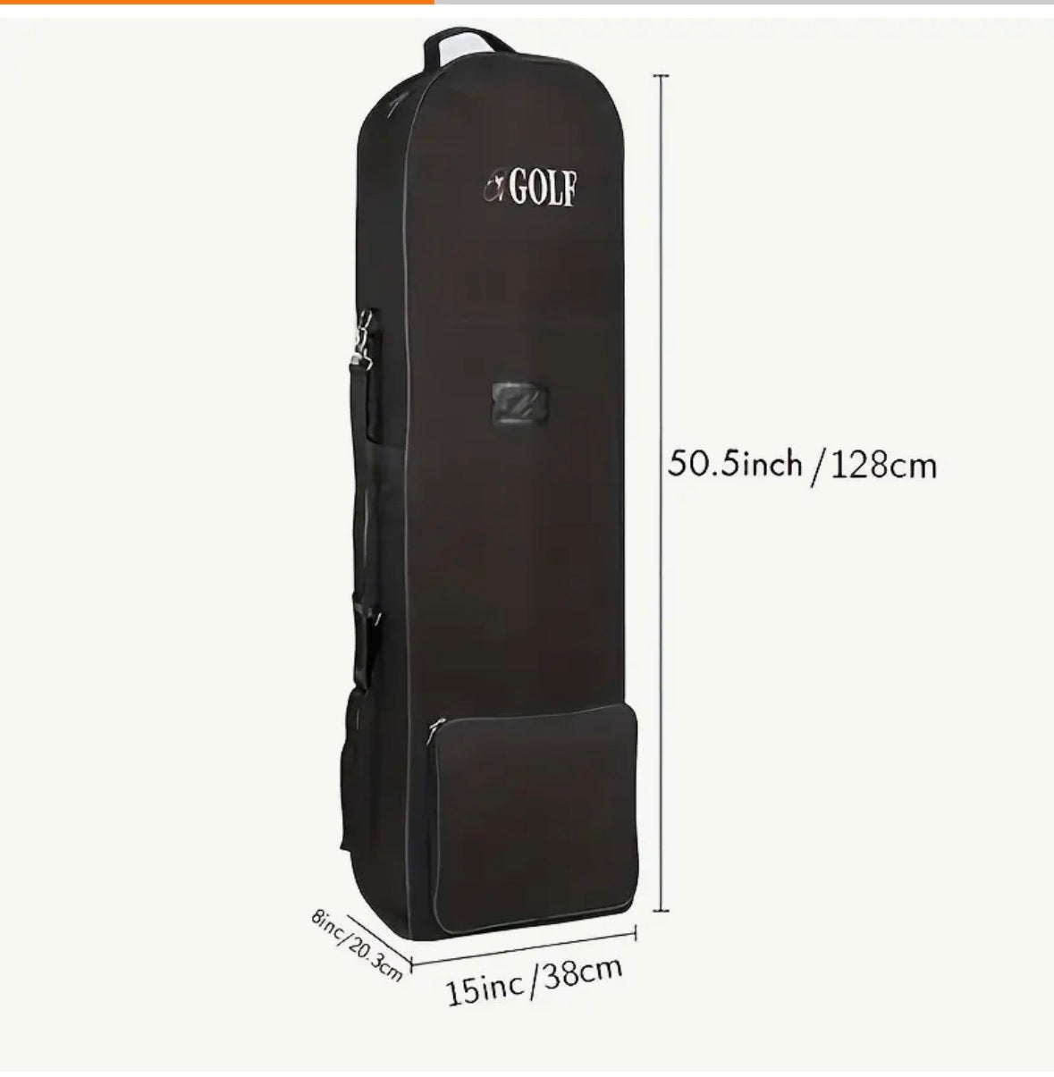 Black Golf Air Travel Bag with Wheels