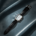 Herbelin Octogone MOP 17446AP101 ladies watch on slate grey velvet background