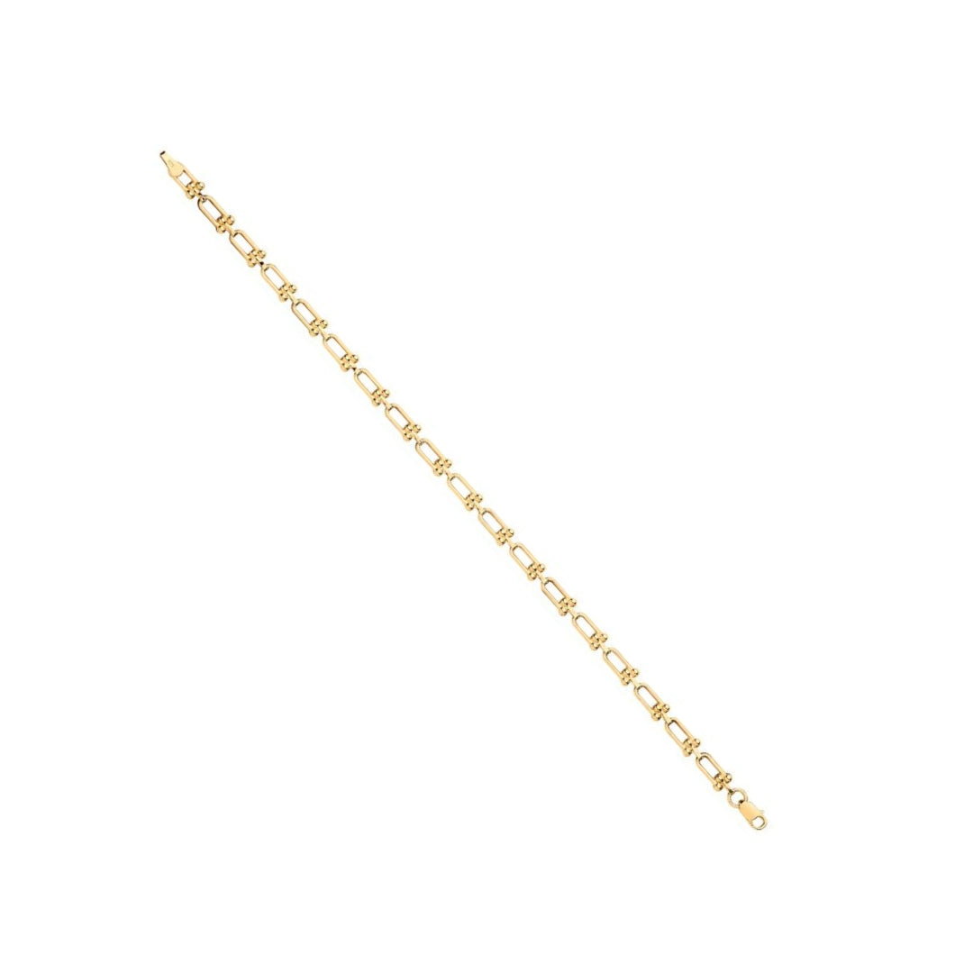 9ct Yellow Gold Bike Lock Chain Bracelet – 4.7mm
