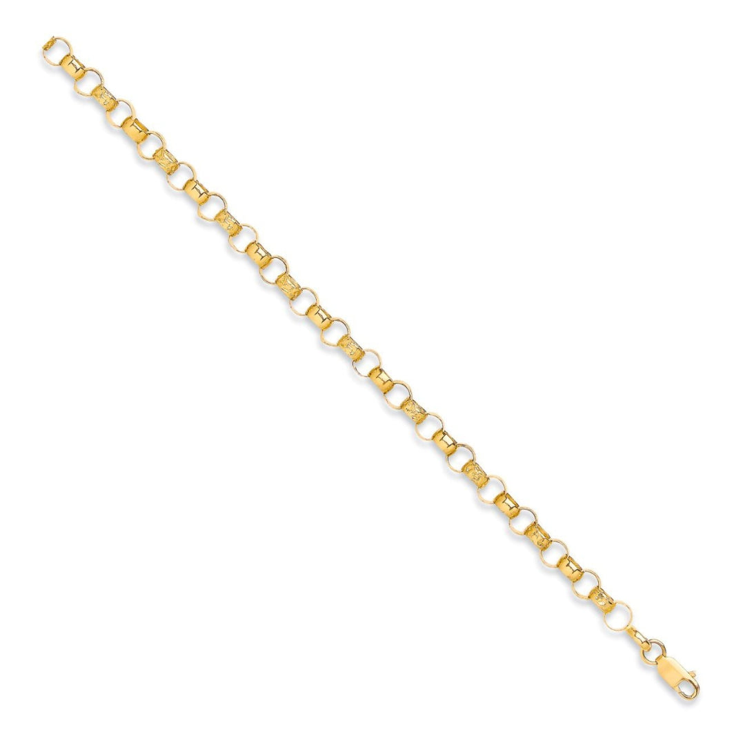 9ct Yellow Gold Plain & Round Belcher Chai – 6.5mm (20”)