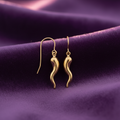 9ct Yellow Gold Horn of Life Drop Earrings