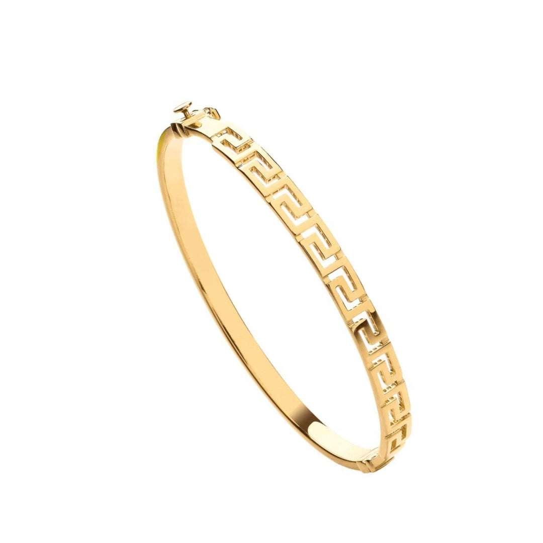 9ct Yellow Gold Greek Key Bangle