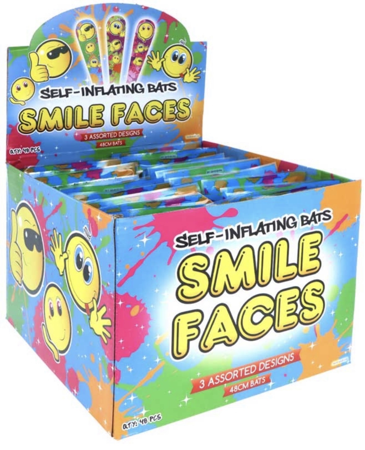Smile Faces Self-Inflating Bats