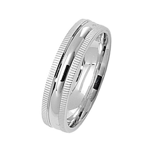 Sterling Silver Mill Grain Wedding Ring Set – 3mm & 5mm Matching Bands